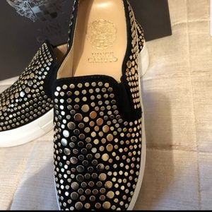 Vince camuto slip on with rhinestones studs